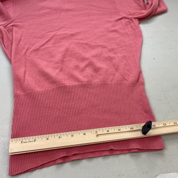 Ann Taylor LOFT Merino Wool Blend Sweater Womens Small Pink Sexy Turtleneck Y2K - Picture 6 of 12
